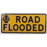 AA Road Flooded enamel sign