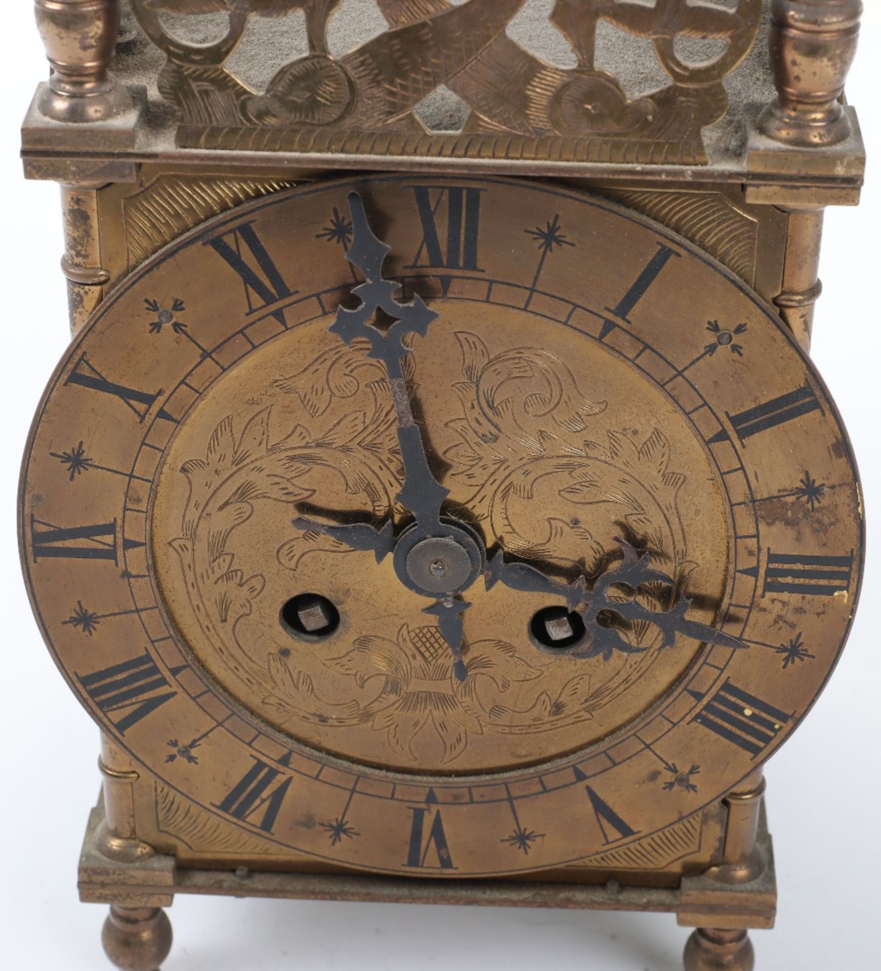 A 17th century style brass lantern clock - Image 9 of 9
