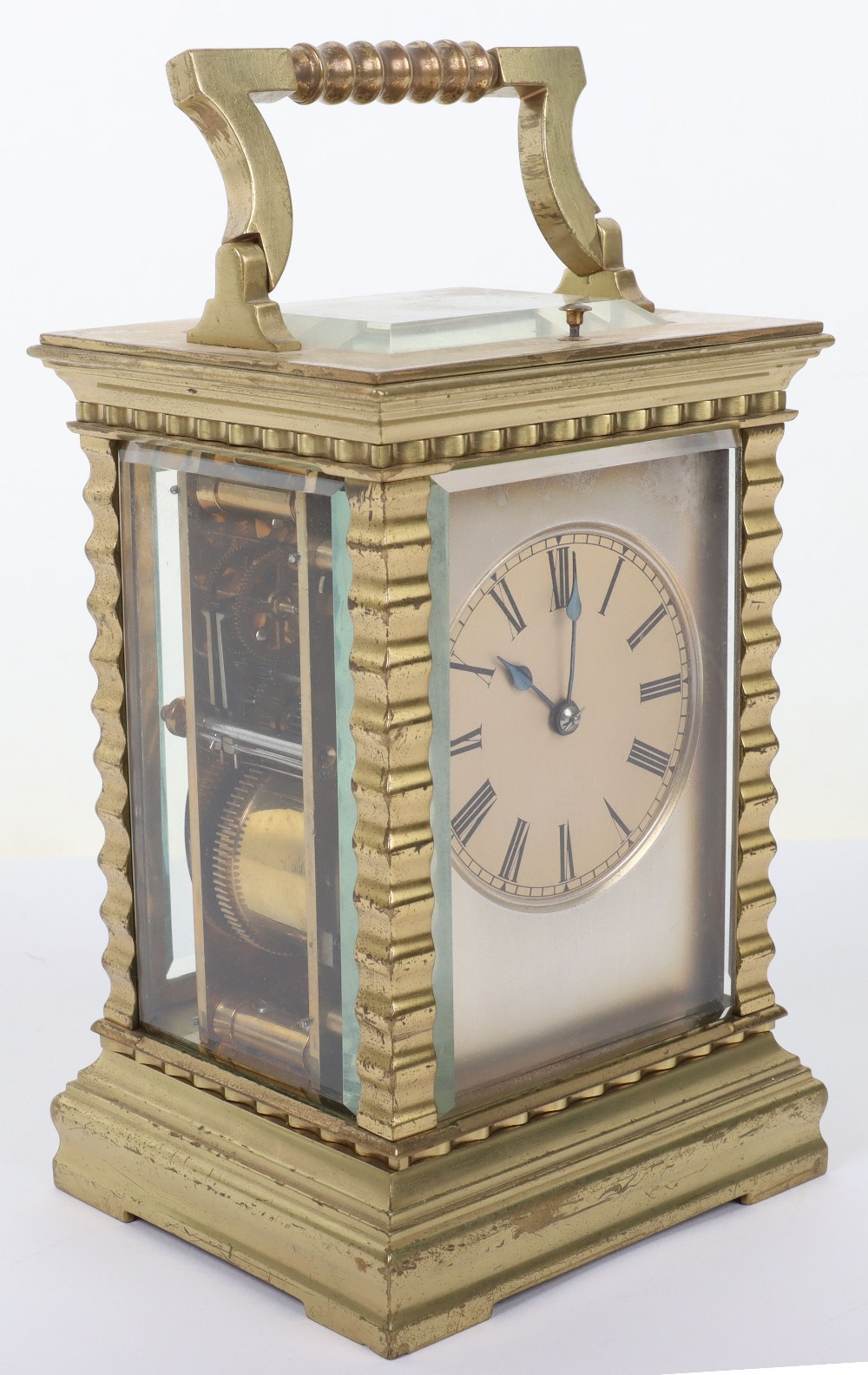 A French Japy Freres brass repeating carriage clock - Image 3 of 8