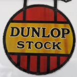 Dunlop Stock enamel double sided sign
