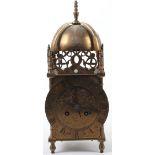 A 17th century style brass lantern clock