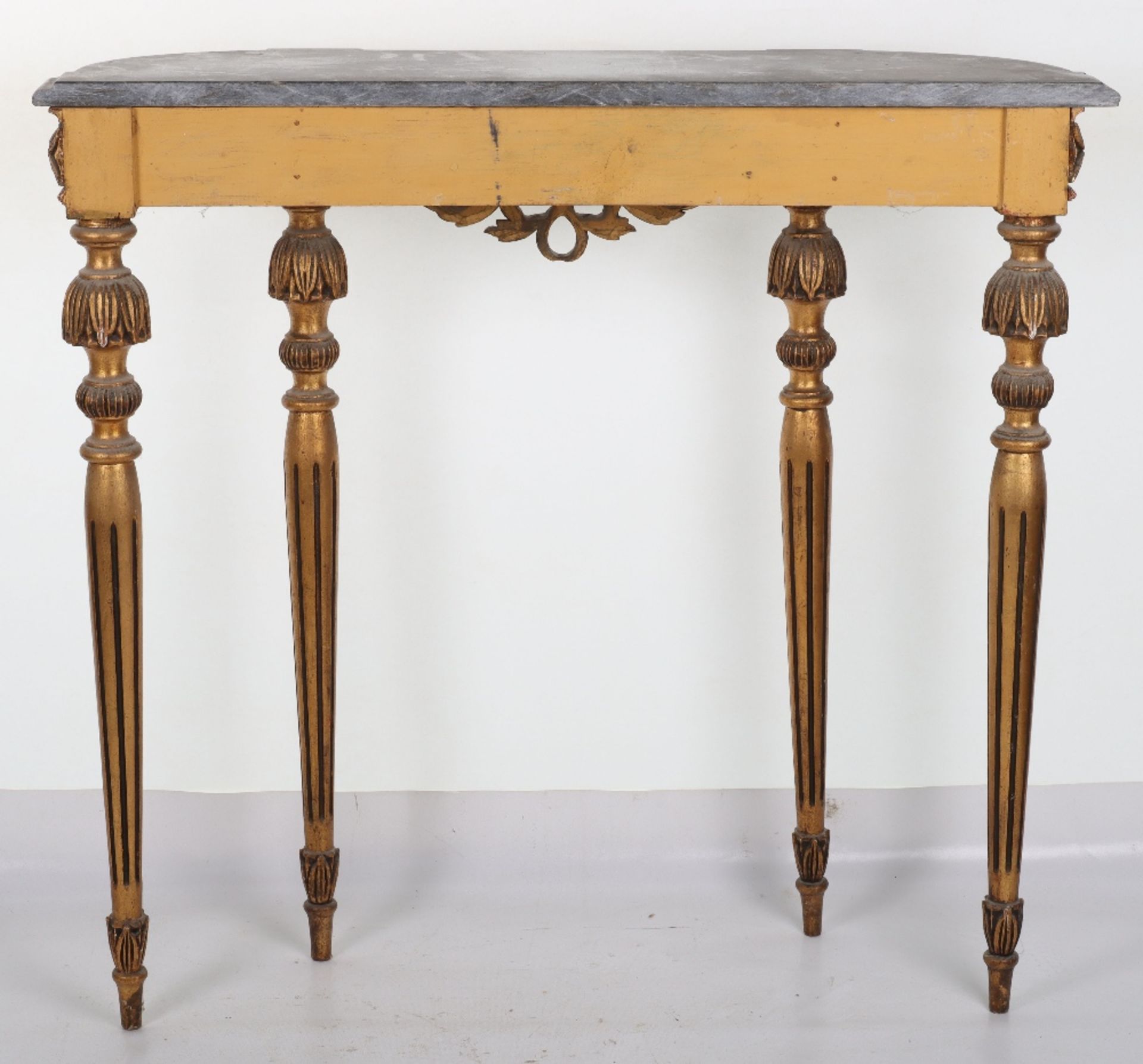 A French giltwood and marble top console table - Image 6 of 7