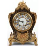 A mid 19th century gilt metal mantel clock, dial and movement marked 'James & Walter Marshall, Paris