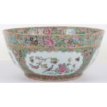 A 18th/19th century Chinese Canton famille verte punch bowl