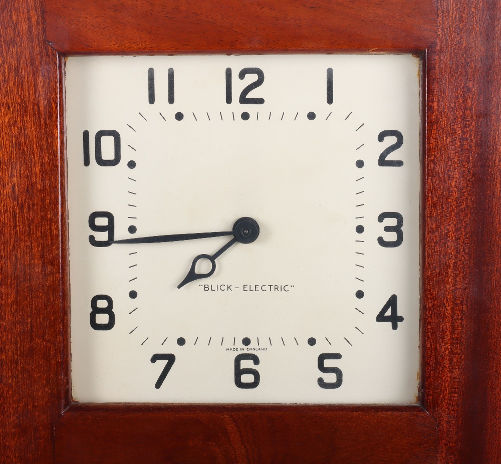 Blick-Electric Stained wood cased electric regulator-type wall clock - Bild 3 aus 7