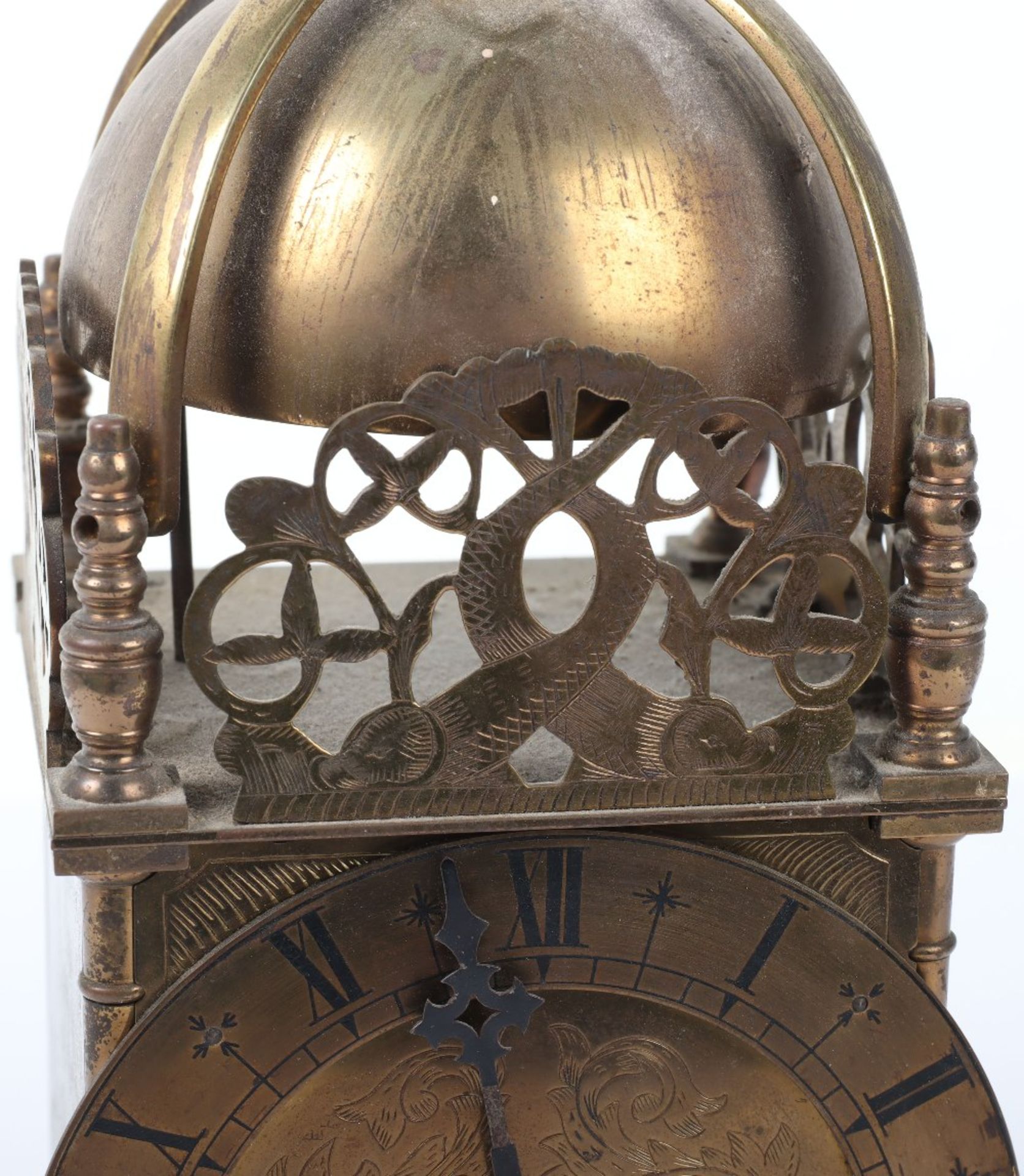 A 17th century style brass lantern clock - Image 7 of 9
