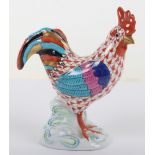 A Herend porcelain rooster