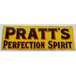 Pratts Perfection Spirit enamel sign