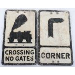 Four aluminium road signs