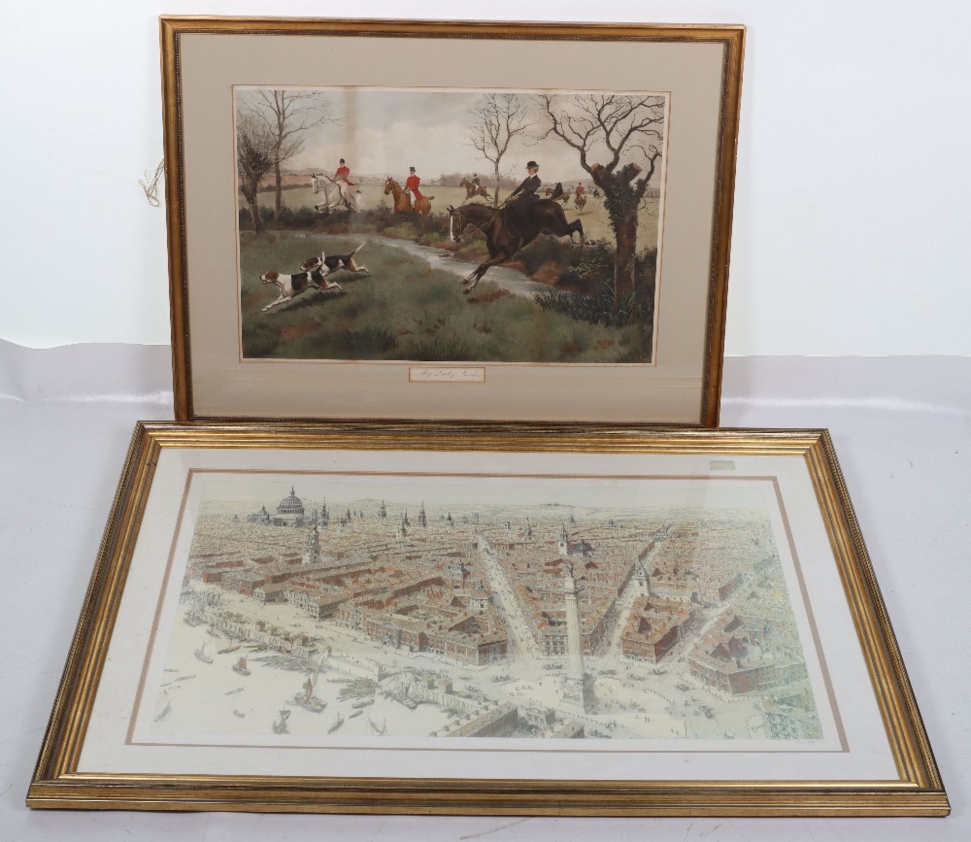 A group of pictures and prints, including hunting prints by George Derville Rowlandson, Edith A Andr - Image 6 of 8