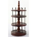 Victorian turned wood tiered bobbin stand