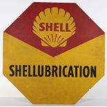 A Shell Shellubrication enamel sign