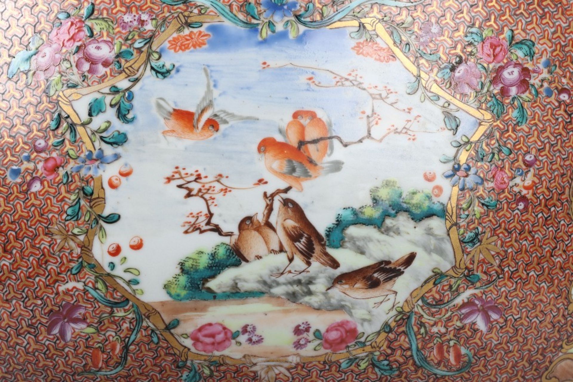 A rare substantial Chinese Mandarin palette famille rose punch bowl, - Bild 5 aus 15