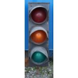 A vintage traffic light