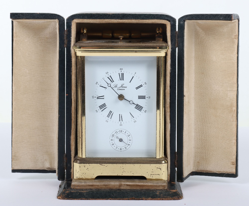 A St James retailed repeating carriage clock - Image 12 of 12