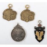 A silver Nottingham Tornado Motor Club 1928 medal and a 1921 Loughborough Hill Climb silver medal