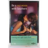 An original Southern rail advertising poster