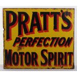 Pratts Perfection Motor Spirit enamel double sided sign