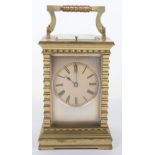 A French Japy Freres brass repeating carriage clock