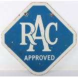 RAC Approved double sided enamel sign