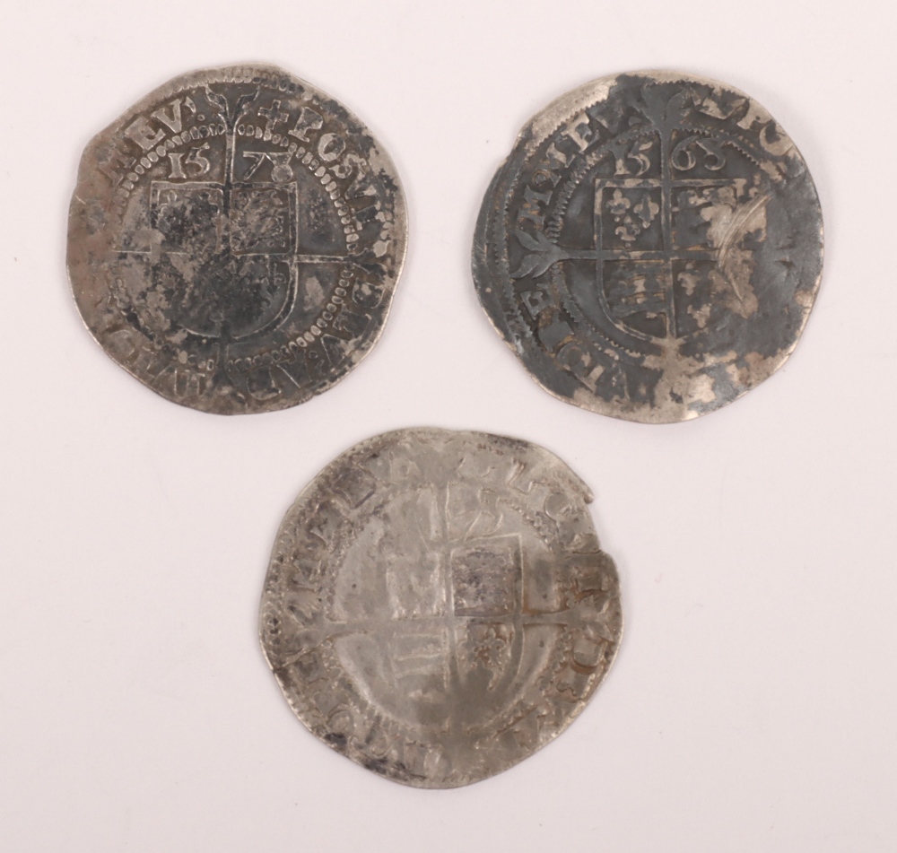 Elizabeth I (1558-1603), Threepences 1568, 1573 and 1578 - Image 2 of 2