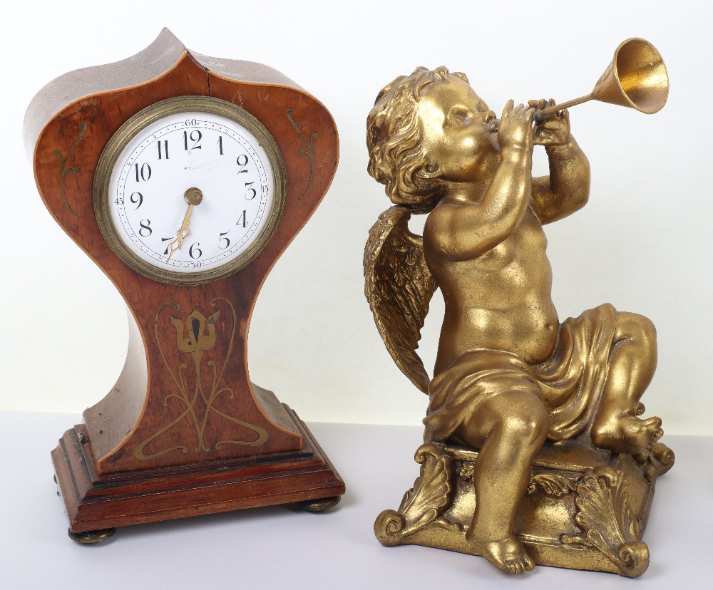 A French 19th century brass and porcelain mantle clock by Richard & Cie Paris & London - Bild 2 aus 6