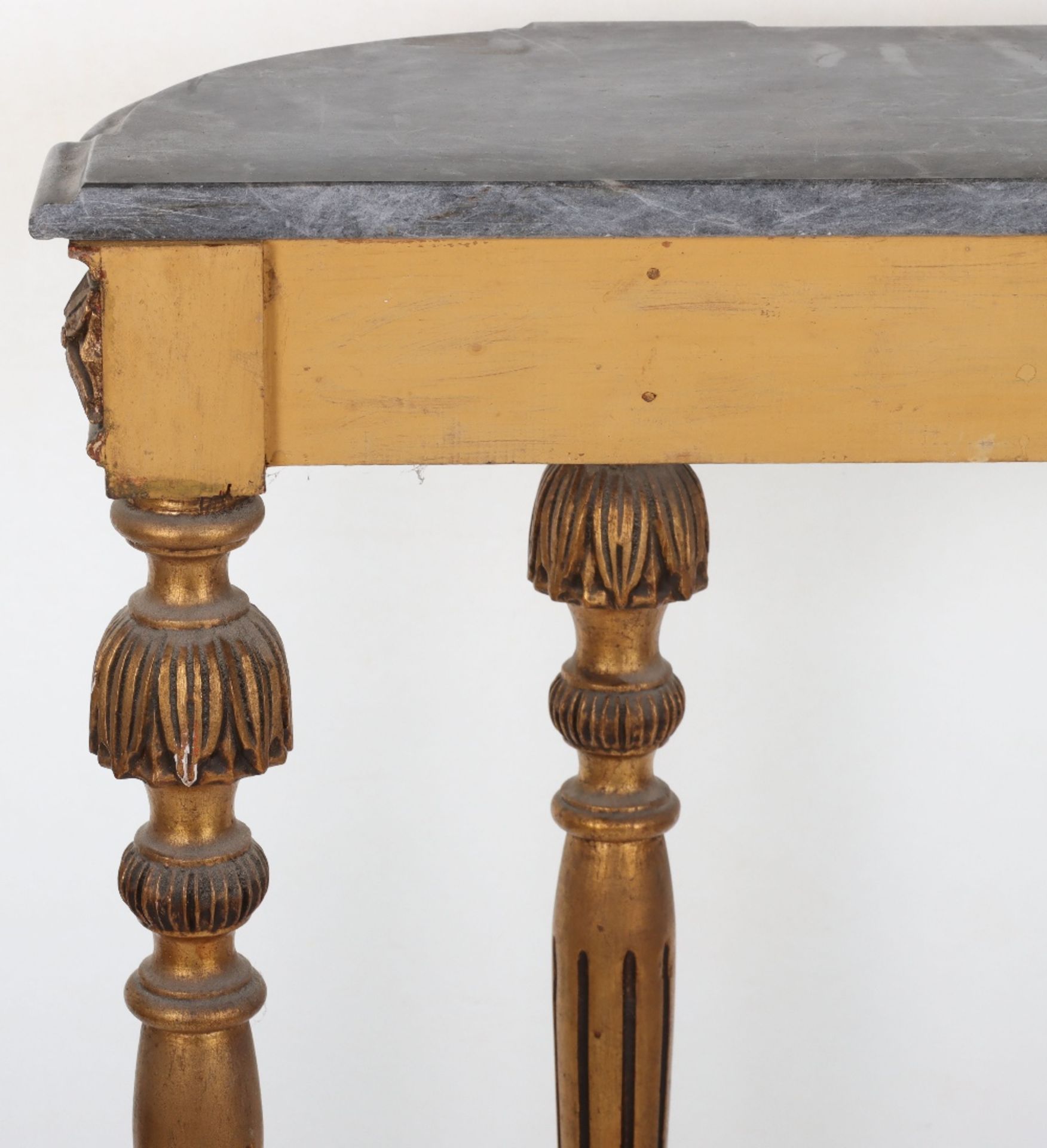 A French giltwood and marble top console table - Image 7 of 7