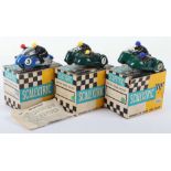 Three Vintage Boxed Scalextric Racing Motorcycles