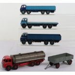 Four Dinky Toys Foden 1st type trucks