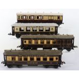 Four Vintage Pullman/LNWR 0 Gauge Coaches