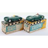 Two Vintage Boxed Scalextric Jaguars