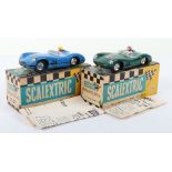 Two Vintage Boxed Scalextric Aston Martins DBR1