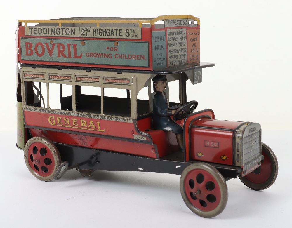 A Rare Burnett Clockwork B Type London General Double Decker Omnibus - Bild 2 aus 6