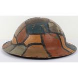 WW1 American Expeditionary Force (A.E.F) Camouflaged Steel Helmet