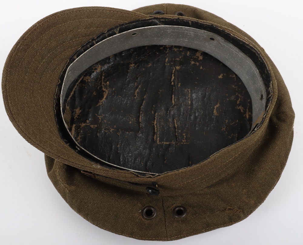 WW1 British Denim Trench Cap of the 11th County of London Regiment The Finsbury Rifles - Image 8 of 8