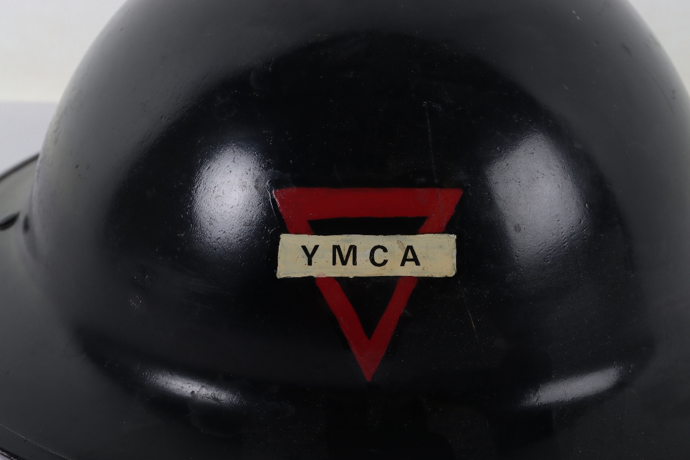 WW2 British Home Front Helmet of a Worker from the Young Men’s Christian Association (YMCA) - Image 2 of 8