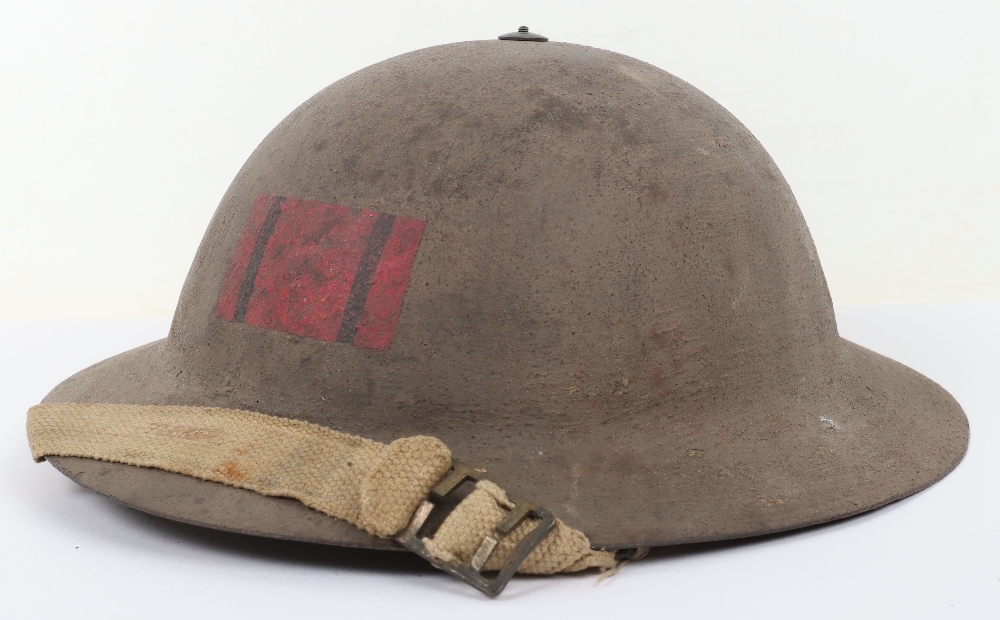 Attributed Royal Engineers WW1 Re-Issue WW2 Steel Combat Helmet - Image 3 of 8