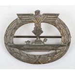 WW2 Kriegsmarine U-Boat War Badge by Friedrich Orth, Wien