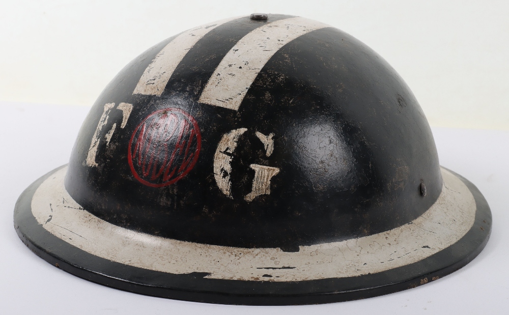 WW2 British Home Front NOBEL Fire Guard Helmet - Image 4 of 8