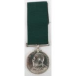 Edward VII Volunteer Force Long Service Medal 2nd Durham Royal Garrison Artillery Volunteers