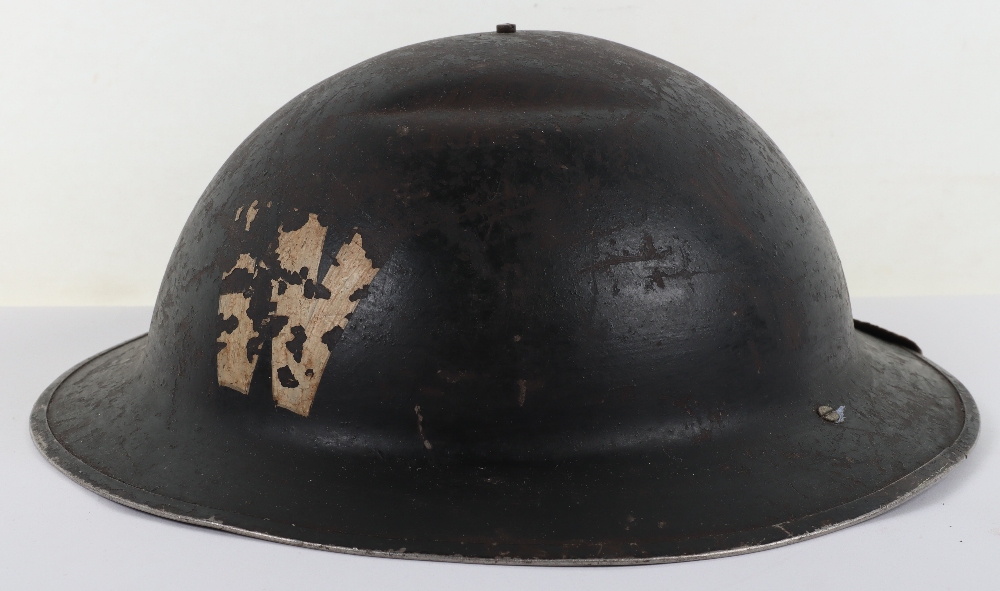 WW2 British Home Front Wardens Steel Helmet of Tenterden Kent Interest - Image 5 of 8