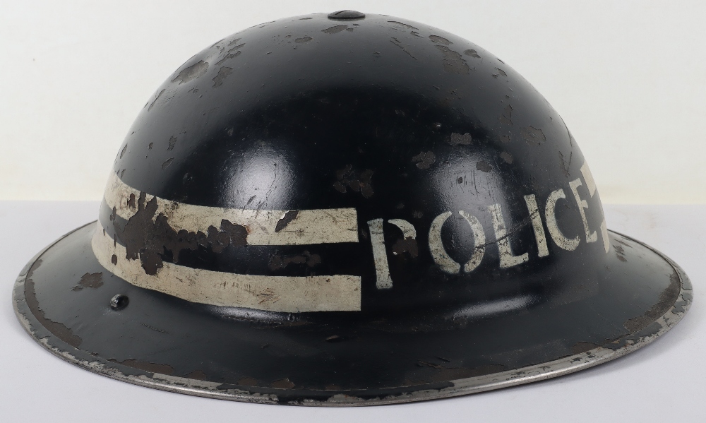 WW2 British Police Inspectors Steel Helmet - Image 3 of 10