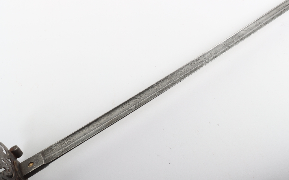 British 1827 Pattern Rifle Officers Sword of the 28th Cheshire Rifle Volunteers - Image 9 of 17