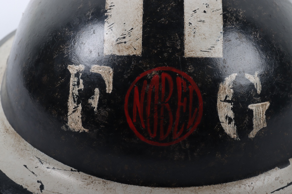 WW2 British Home Front NOBEL Fire Guard Helmet - Image 3 of 8