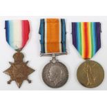 Great War 1917 Northumberland Fusiliers Casualty Medal Trio