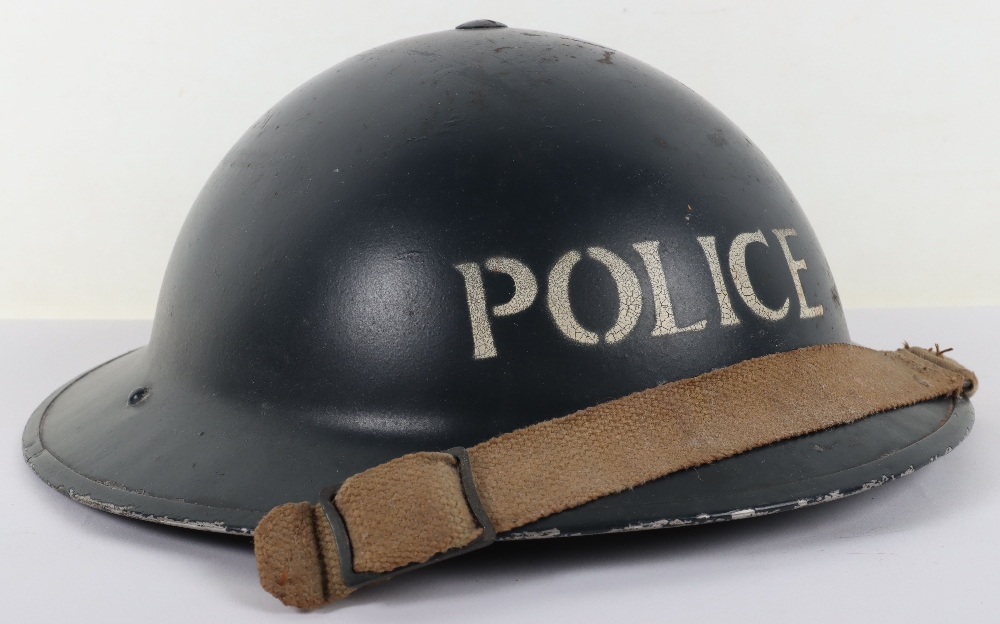 WW2 British Police Steel Helmet - Image 4 of 8