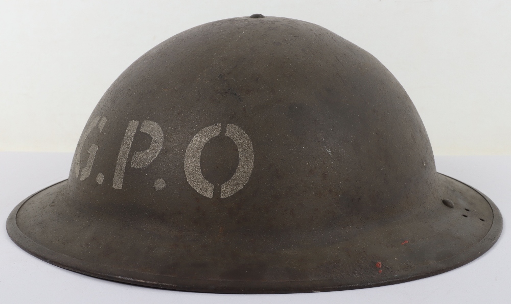 WW2 British Home Front General Post Office (G.P.O) Steel Helmet - Image 4 of 7