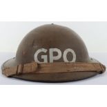 WW2 British Home Front General Post Office (G.P.O) Steel Helmet