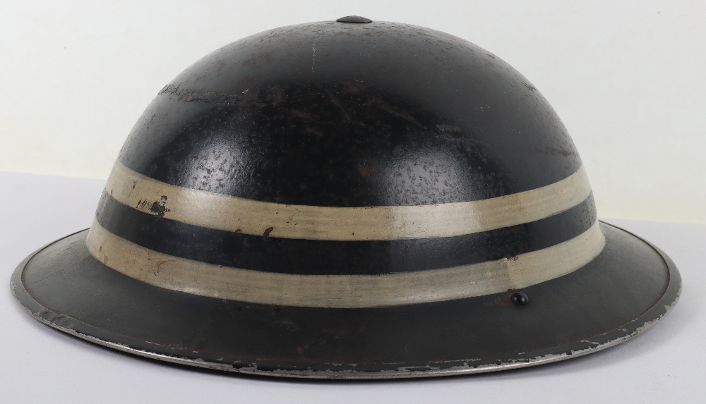 WW2 British Police Senior Sergeants Steel Helmet - Image 6 of 8