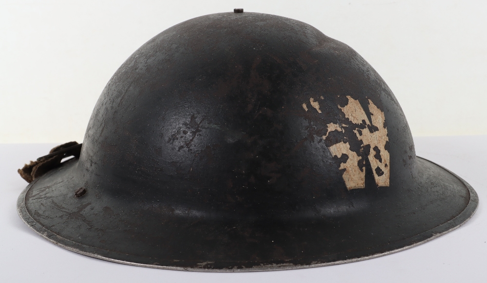 WW2 British Home Front Wardens Steel Helmet of Tenterden Kent Interest - Image 7 of 8